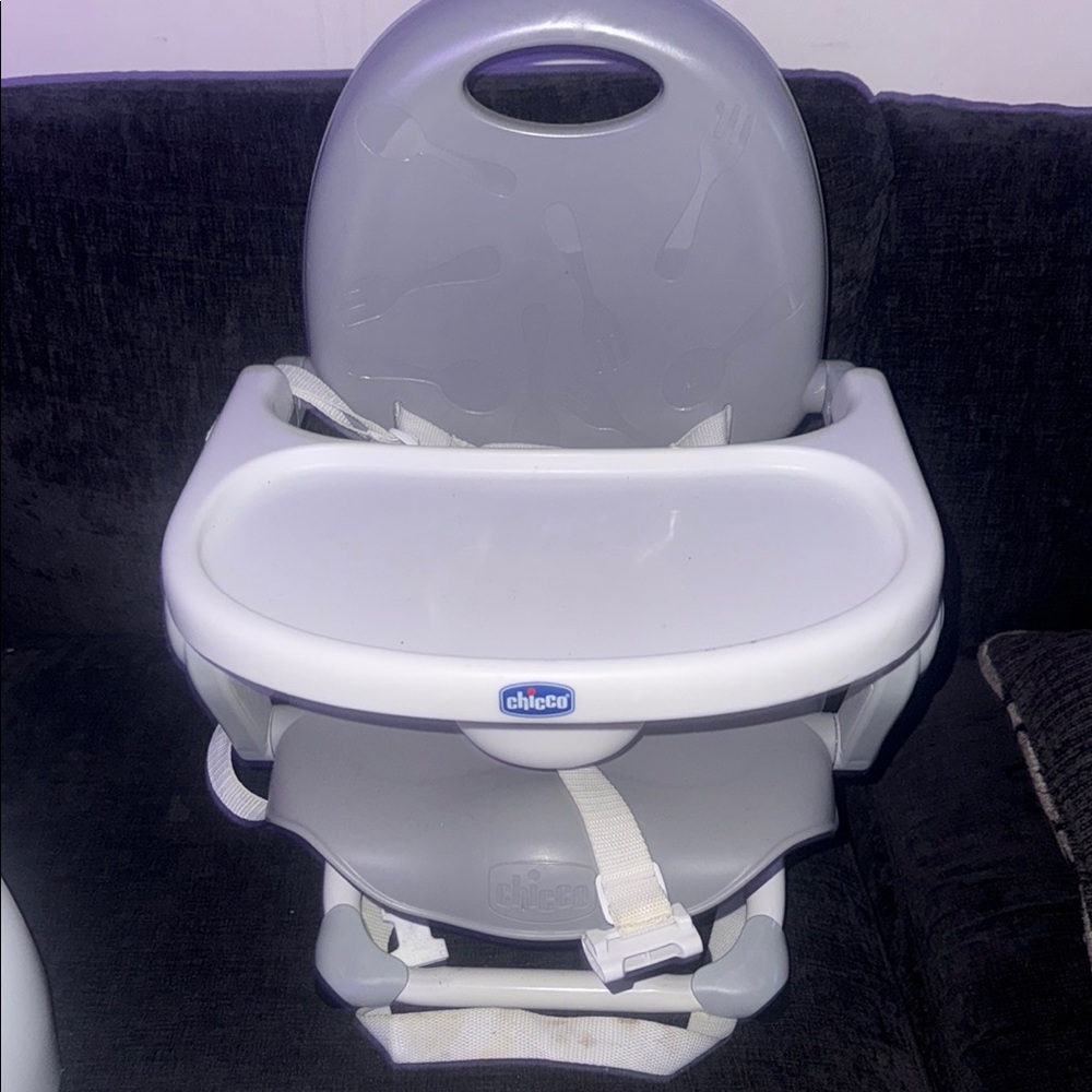 Chicco Gray and White Booster Seat